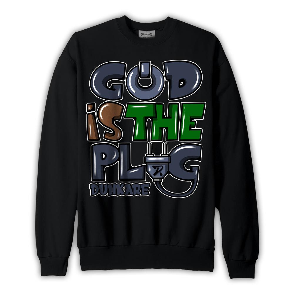 Sweatshirt To match Midnight Navy 13s Sweatshirt - God Is The Power Cord Graffiti Graphic