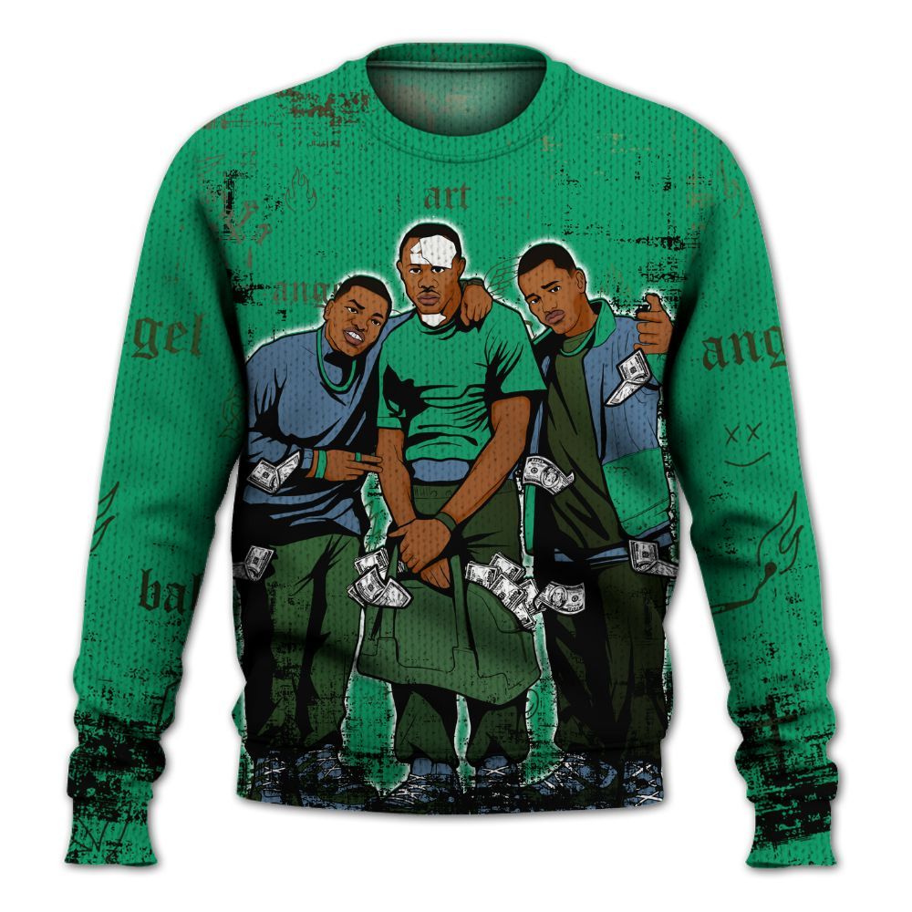 Sweater To Match Foamposite Pro Pine Green 2025 - Paid In Full Money Graphic