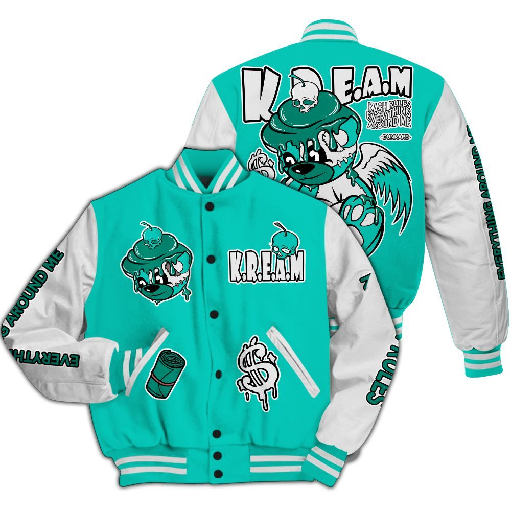 Varsity Jacket To Match Dunk Low Clear Jade - Loot Bear All Over Print