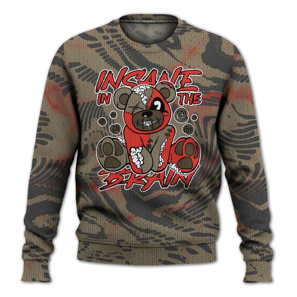 Knitted Sweater To Match Olive 9s - Insanes Bear Fume