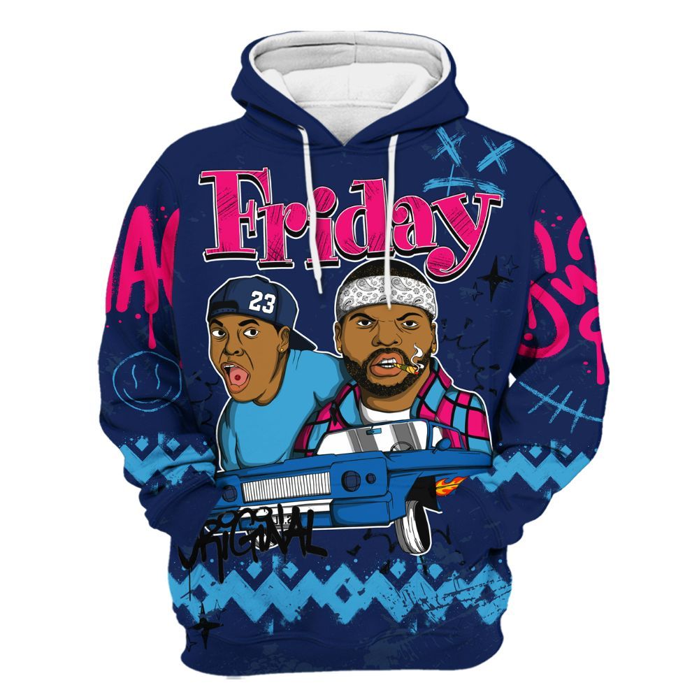 Hoodie To Match Air Max 180 University Blue - Friday Sneaker Crayon All Over Print