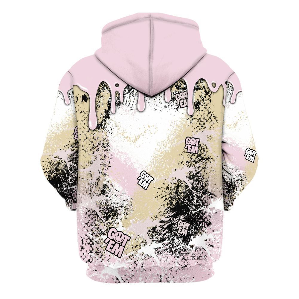 Hoodie To Match Denim Iced Carmine 4s - Dripping 23 Drip All Over Print