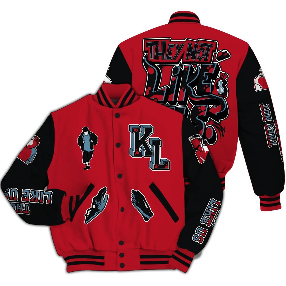 Varsity Jacket To Match Retro Raging Bull 5s - Dislike Us Graphic All Over Print