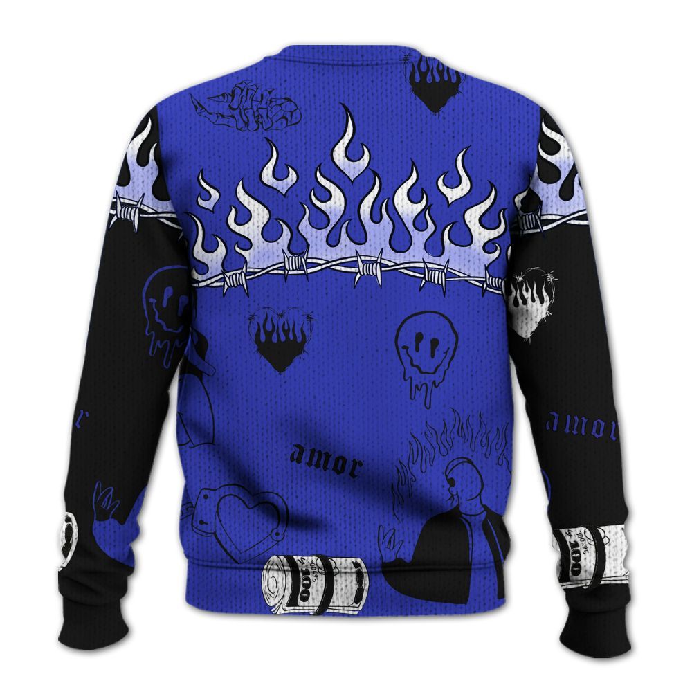 Knitted Sweater To Match Retro Black Concord 12s - Snake Trust No One