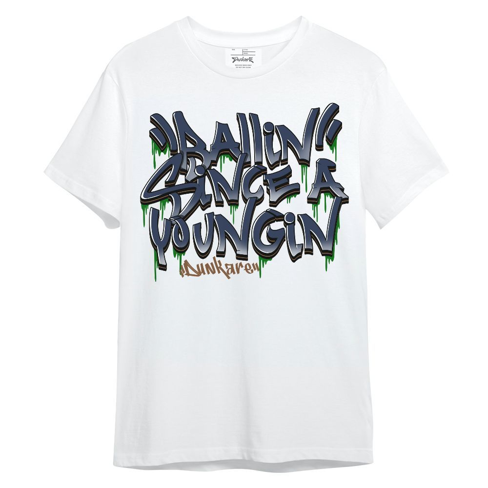 Shirt To Match Midnight Navy 13s - Ballin Since A Youngin Typo Unisex Shirt