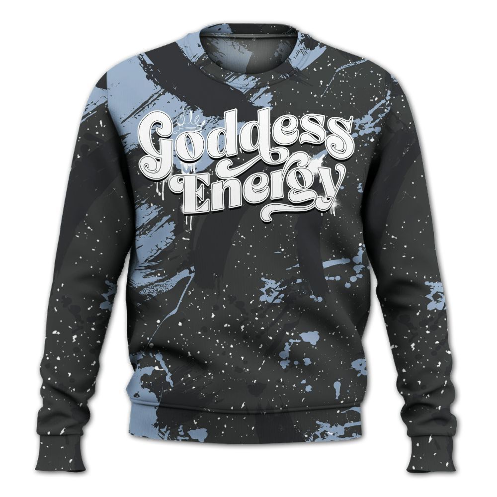 Sweatshirt To Match Reverse Black White 6s - Goddess Energy Retro All Over Print