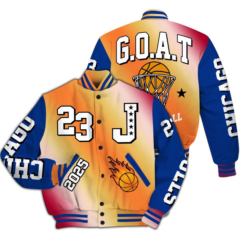Varsity Jacket To Match Air Griffey Max Los Angeles 1s - Chicago 23 Basketball All Over Print