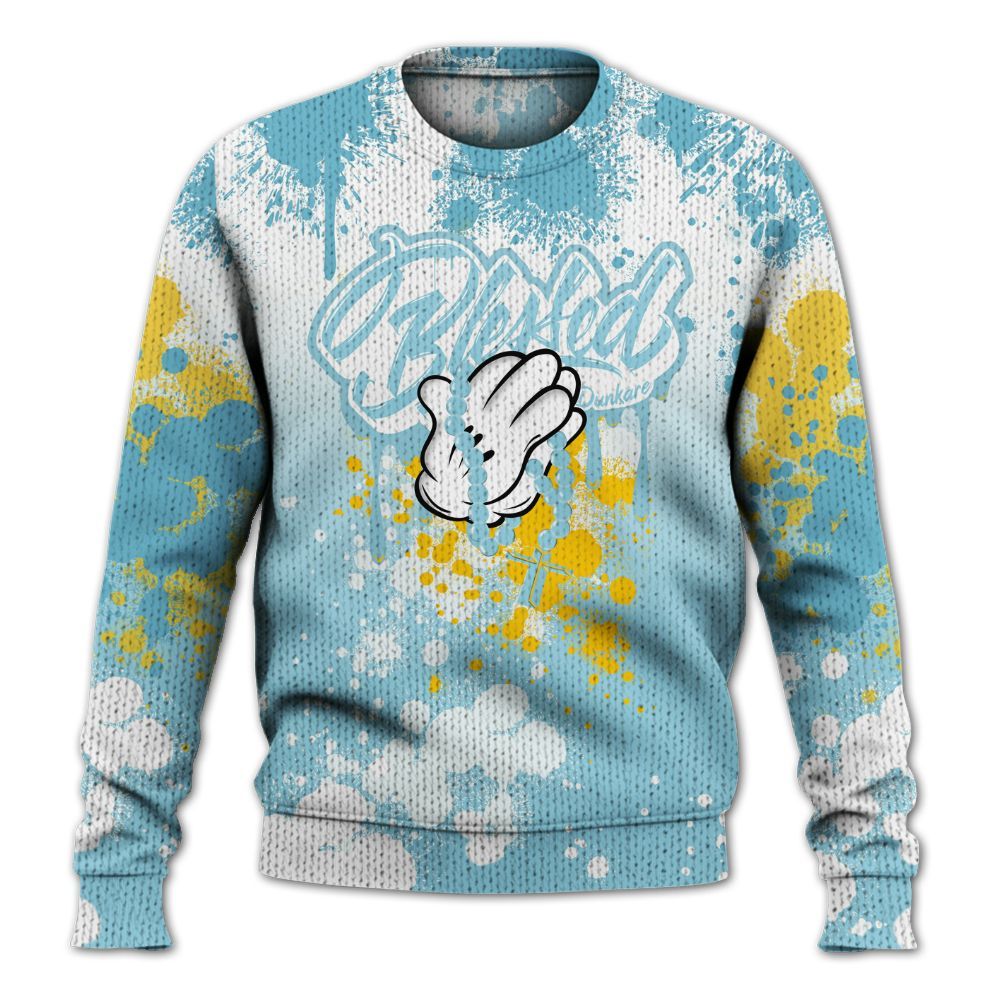 Knitted Sweater To Match Dunk High Homer Simpson - God Blessed Ink Drip