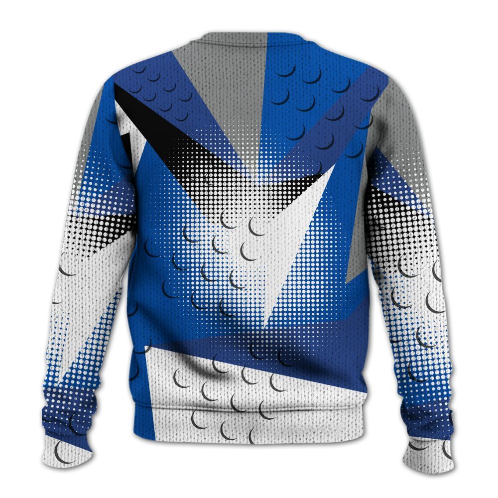 Knitted Sweater To Match Racer Blue 5s - Poly Custom Name Number 23 5s