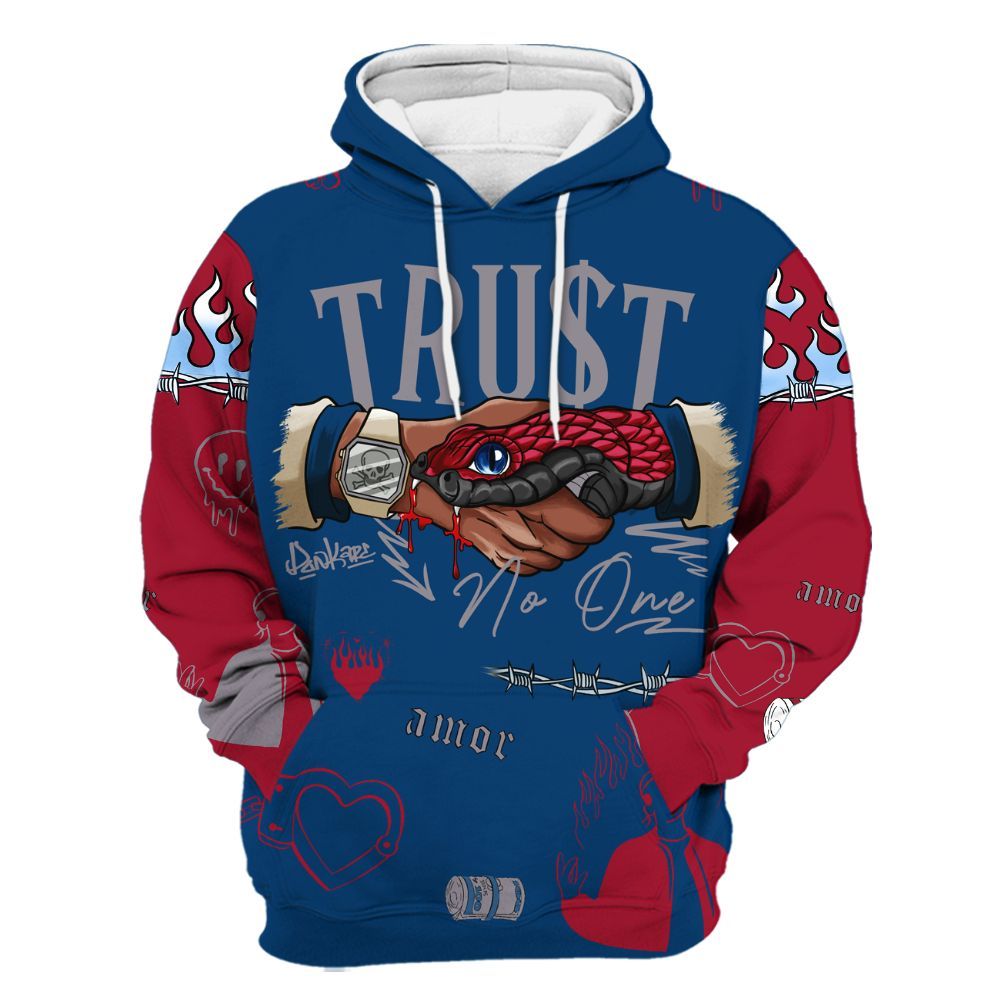 Hoodie To Match Rare Air 4s - Snake Trust No One All Over Print