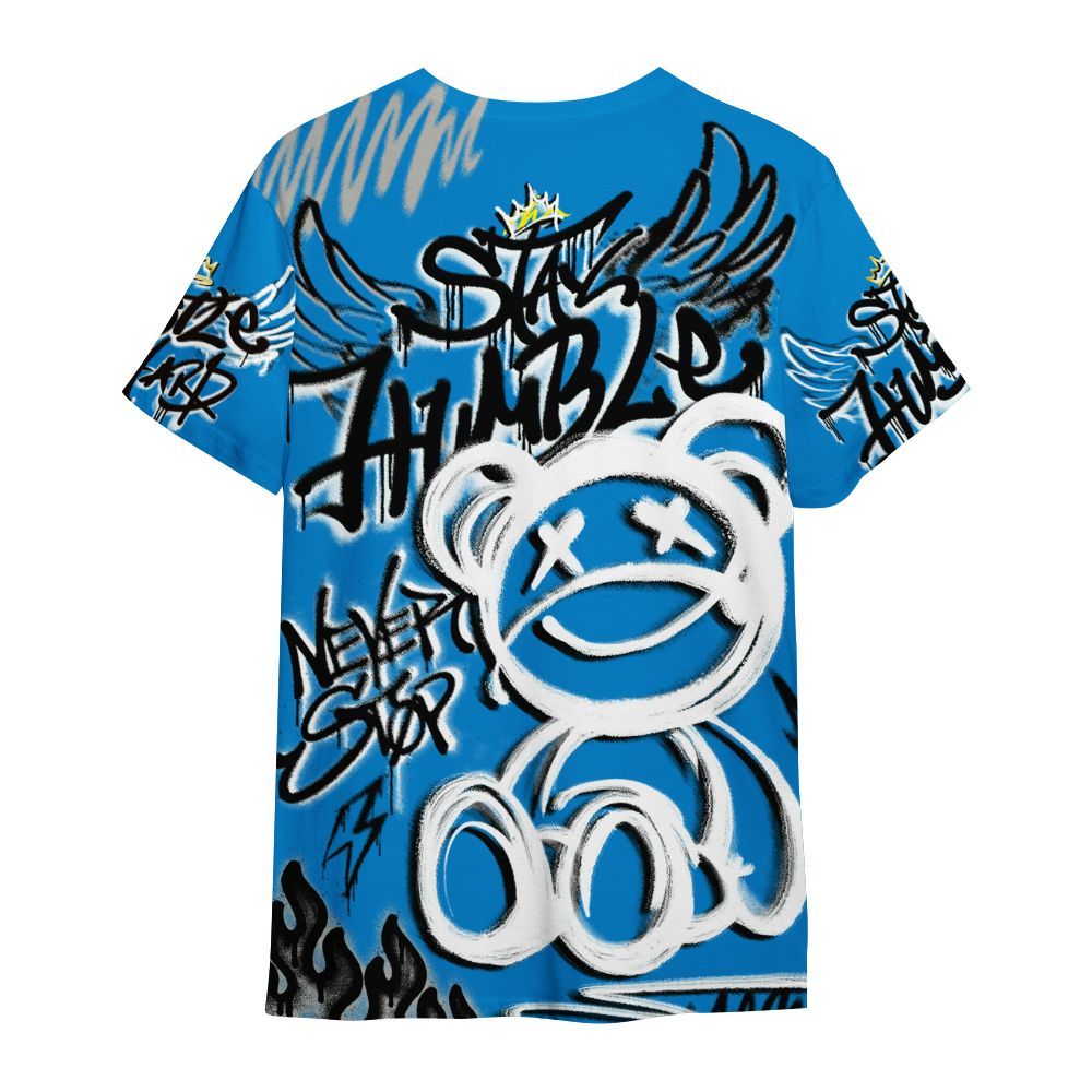 Shirt To Match Industrial Blue 4s - Humble Drip Streetwear Graffity All Over Print
