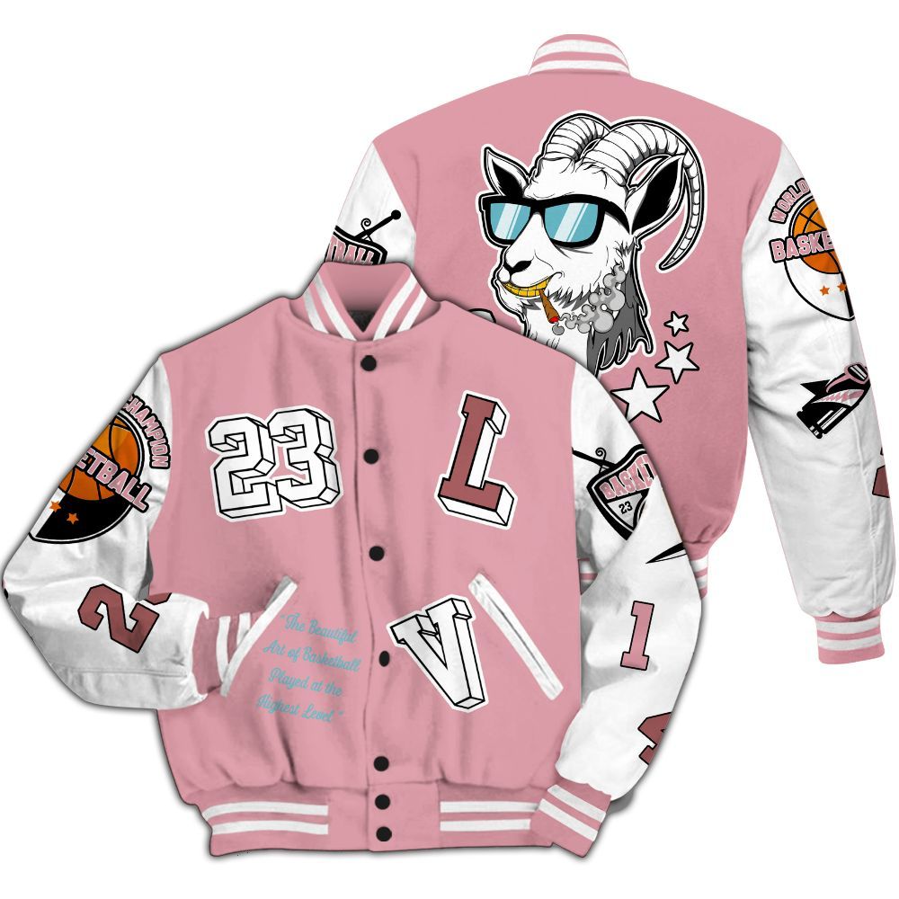 Varsity Jacket To Match Doernbecher 6s - The GOAT Got Em Retro Graphic All Over Print