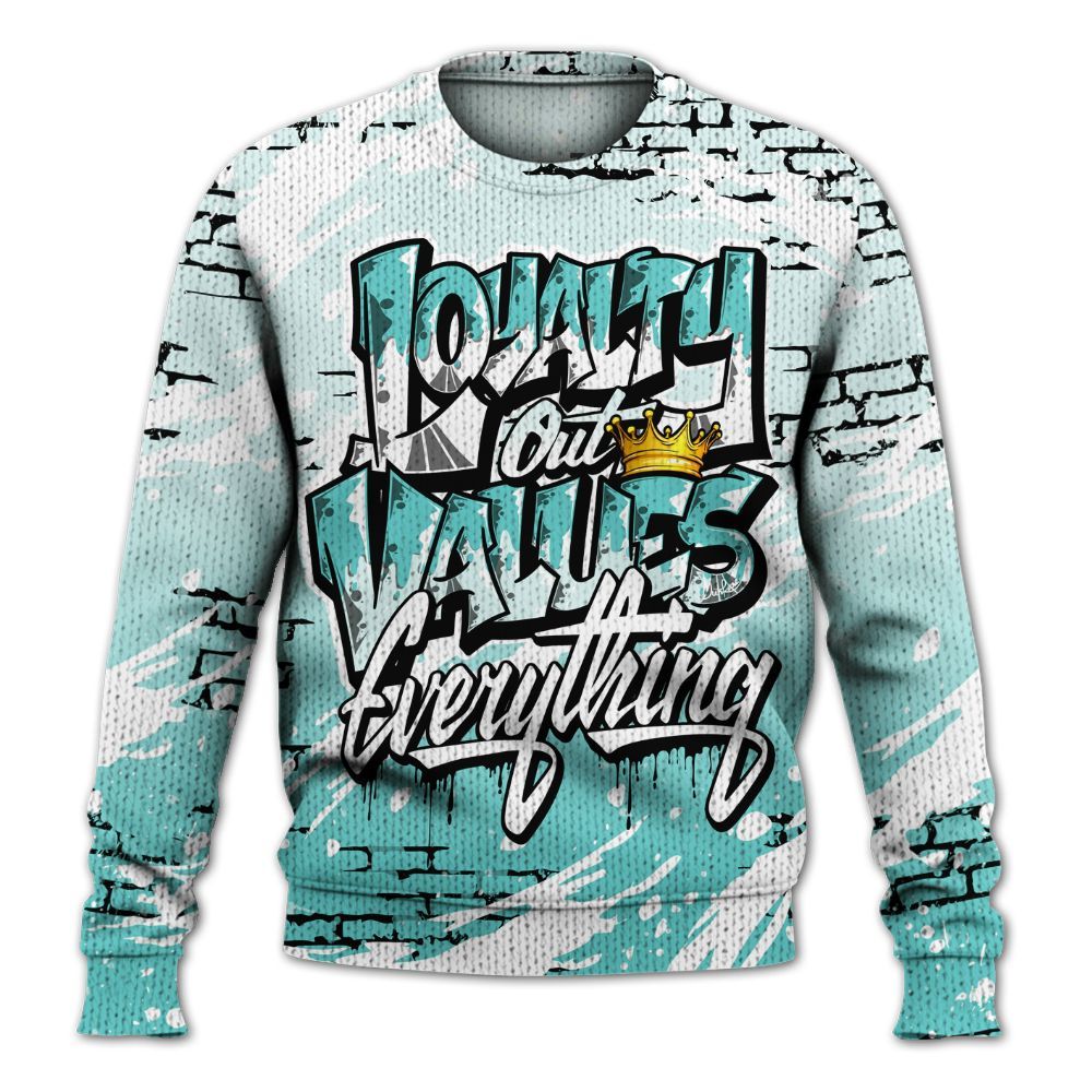 Sweater To Match KD 4 Easter Mint Candy - Values Of Loyalty Graphic