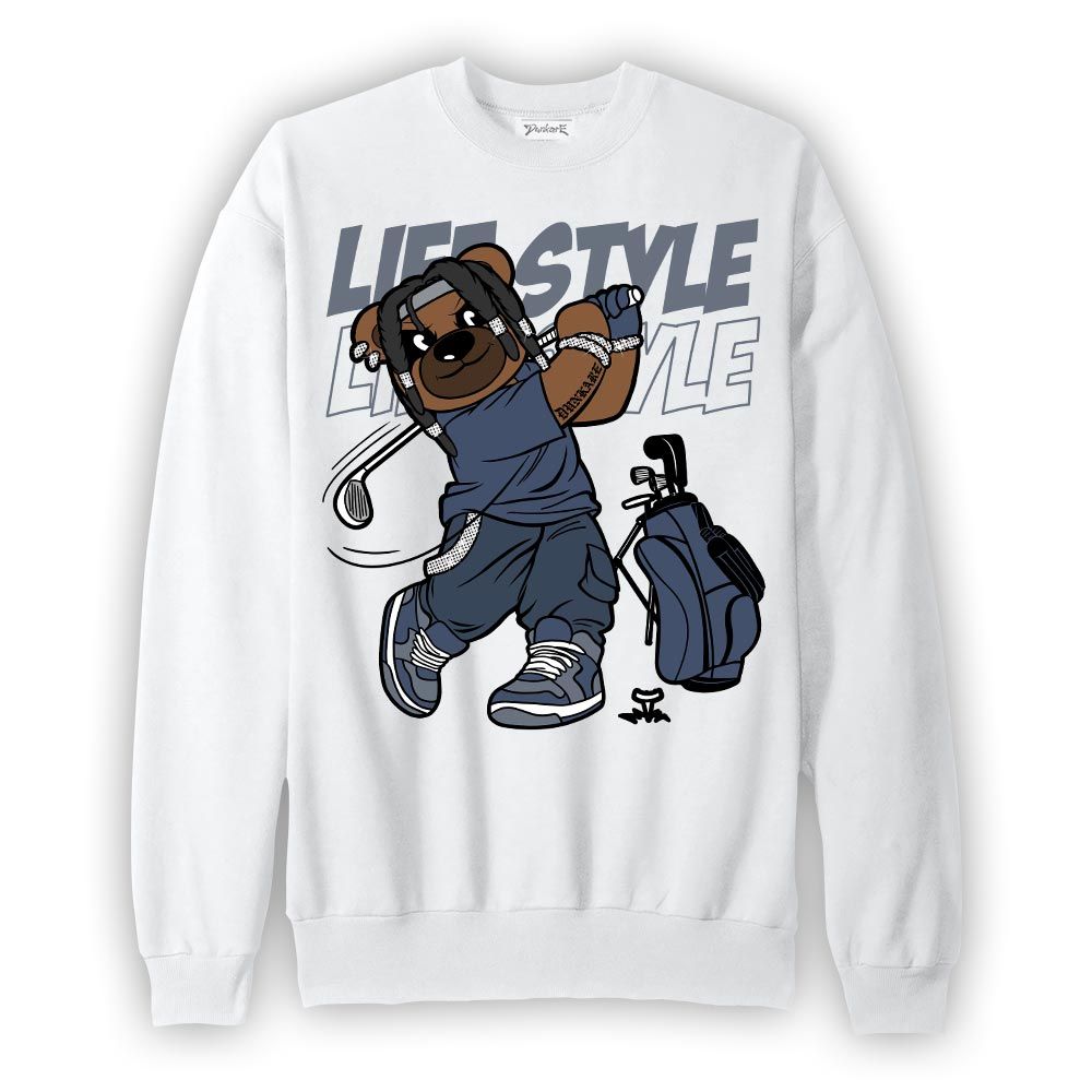 Sweatshirt To match Low Diffused Blue 11s Sweatshirt - Way Of Living Bear Graphic