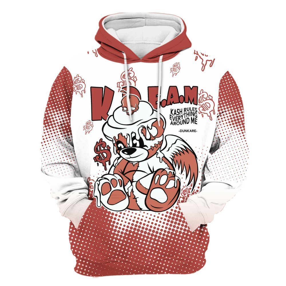 Hoodie To Match Dune Red 13s - Loot Bear Unique Drip All Over Print