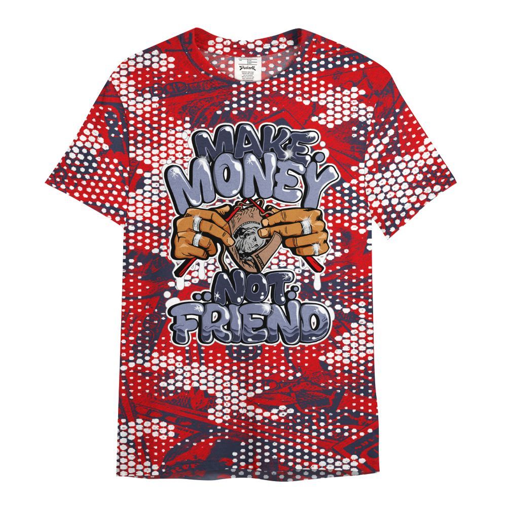 Shirt To Match Low OG Howard Bison 1s - Make Moneys Not Friend Graphic Banknotes All Over Print