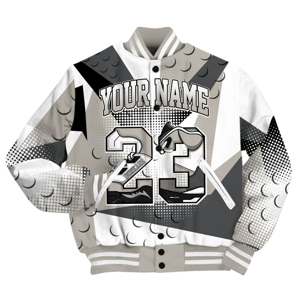 Varsity Jacket To Match Dunk Low Appears Oreo Shirt, Poly Custom Name Number 23 5s All Over Print