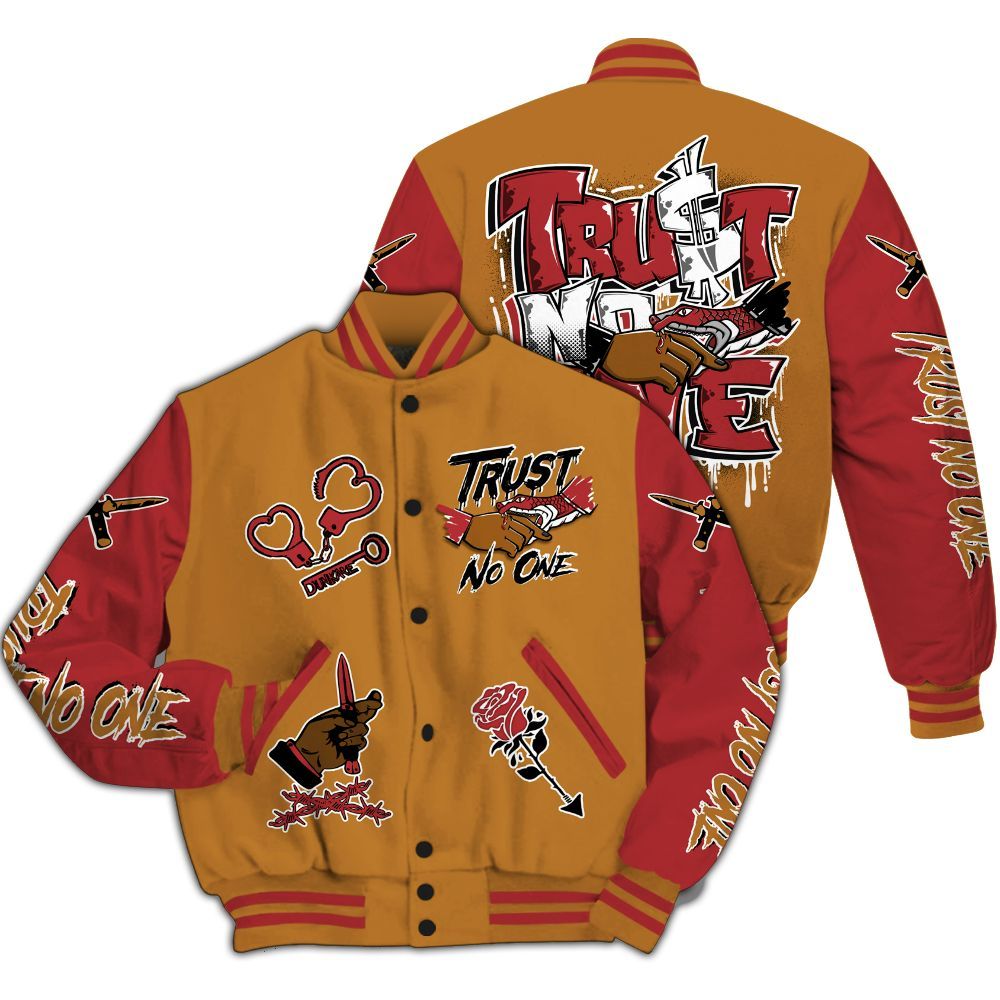 Varsity Jacket To Match Air Max Plus Sunset Swarovski - Trust No One Dripping All Over Print