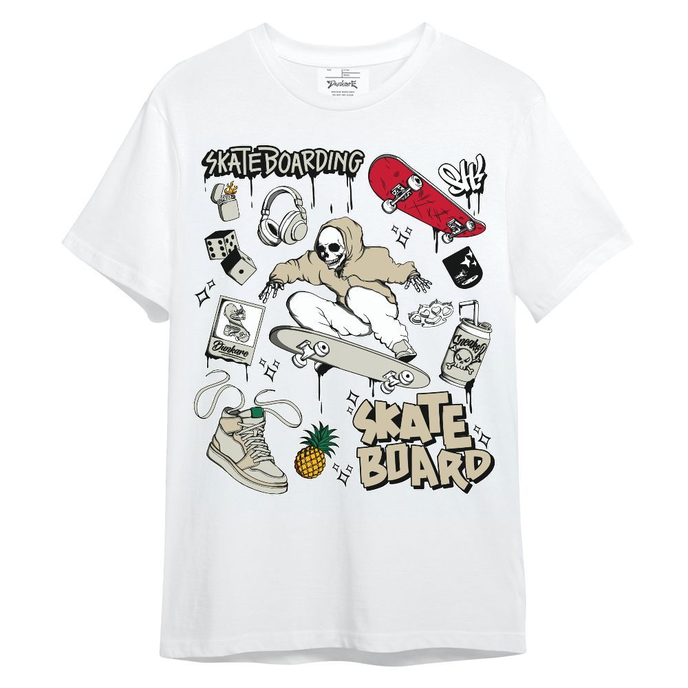 Shirt To Match El Grito 5s - Doodle Skeleton Skateboard Unisex Shirt