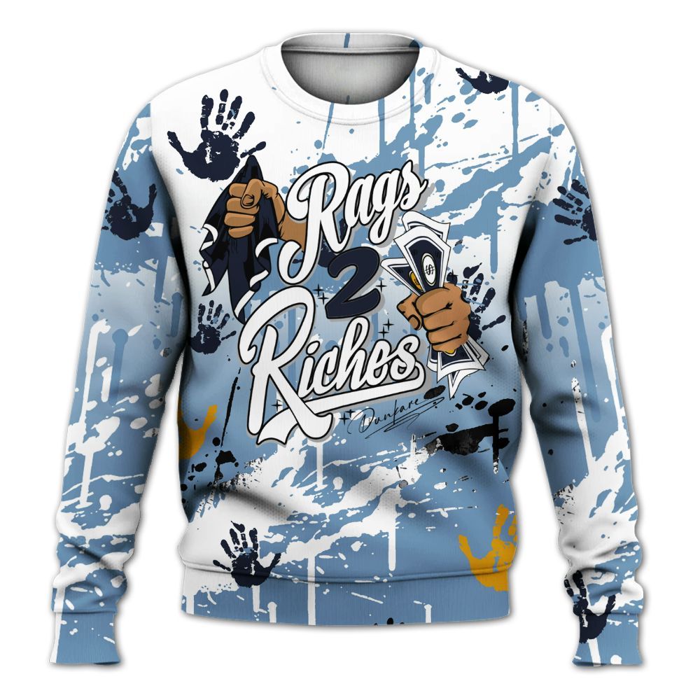 Sweatshirt To Match High OG First In Flight 1s - Rag 2 Riches All Over Print