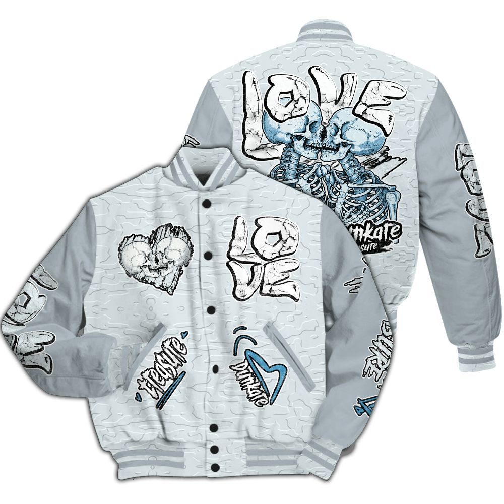 Varsity Jacket To Match Zion Half Moon 3s - Skull Bear All Over Print