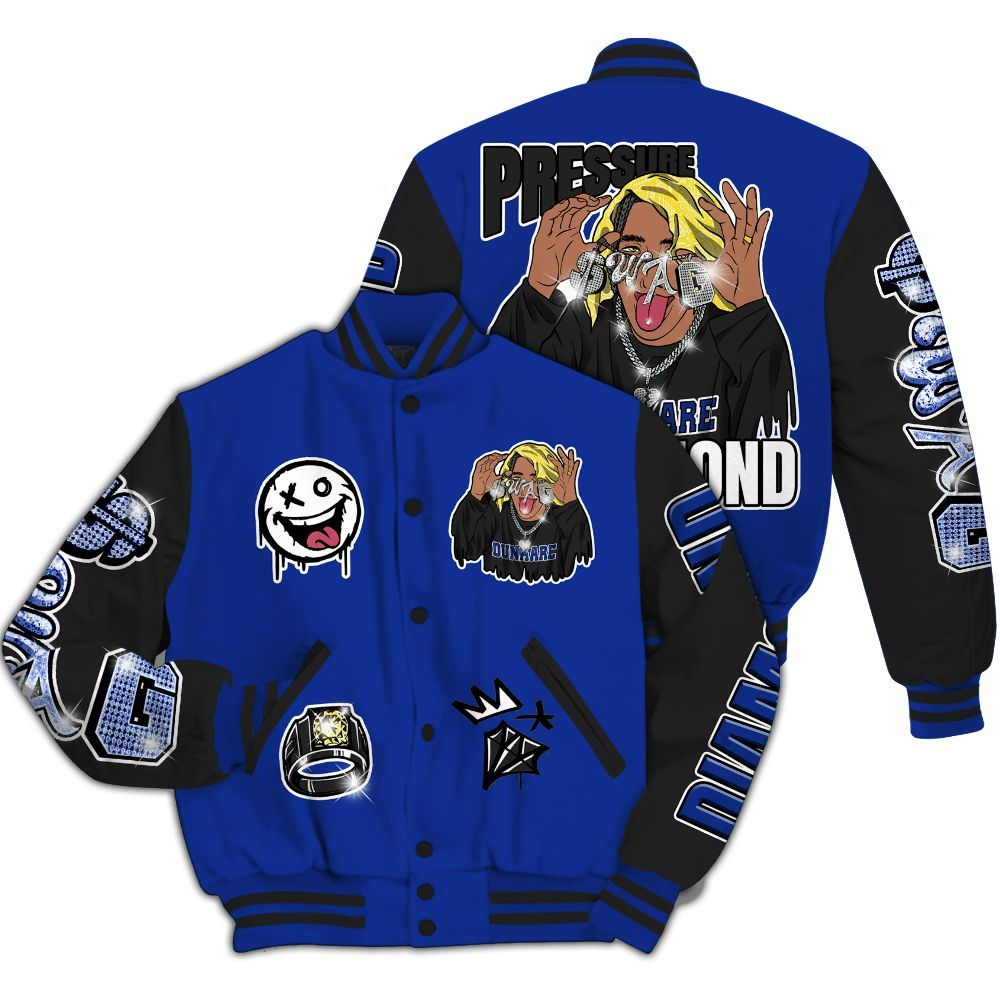 Varsity Jacket To Match Laney 14s - Pressures Makes Varsity Jacket To Match All Over Print