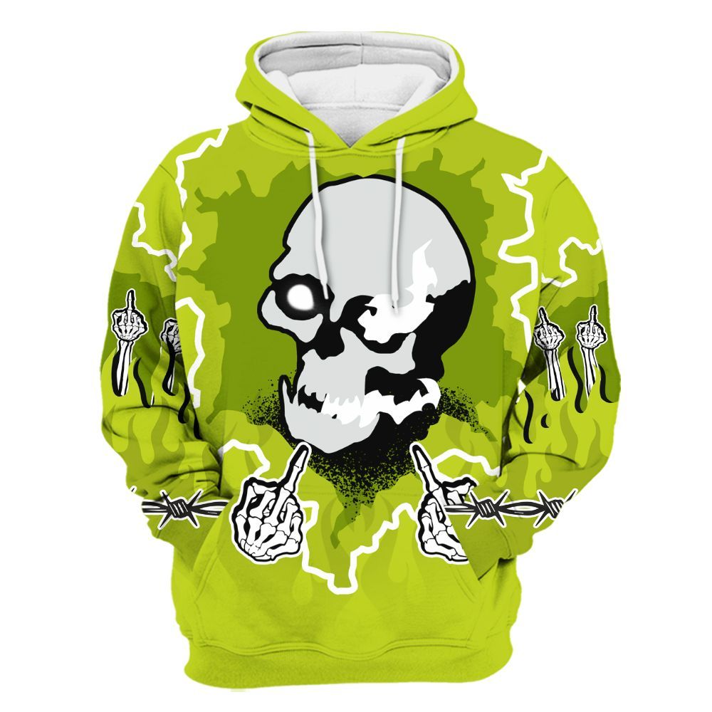 Hoodie To Match Bright Cactus 13s - F Around Find Out Graphic Trapped All Over Print