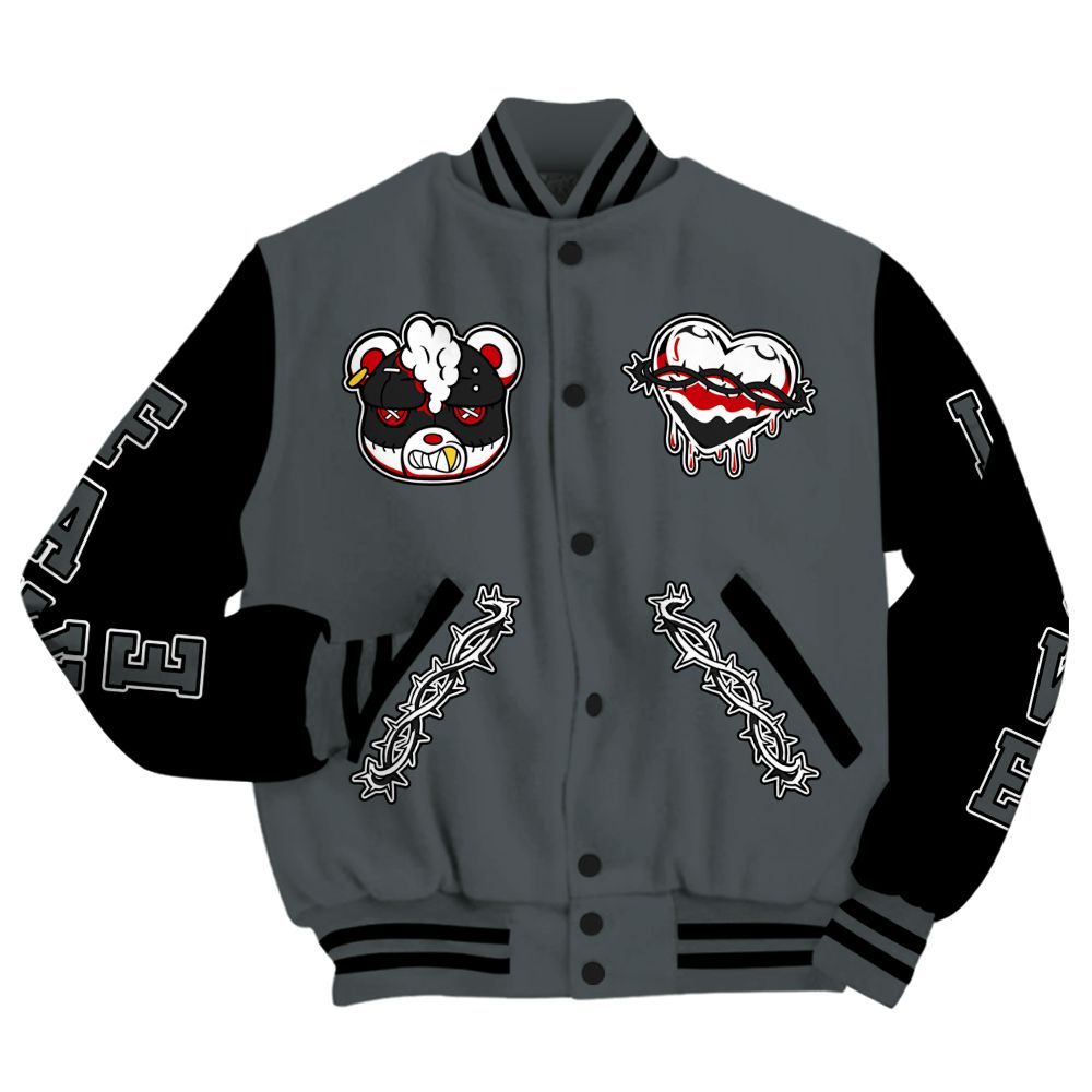 Varsity Jacket To Match Black RM Nigel Sylvester 4s - False Romance Hugz All Over Print
