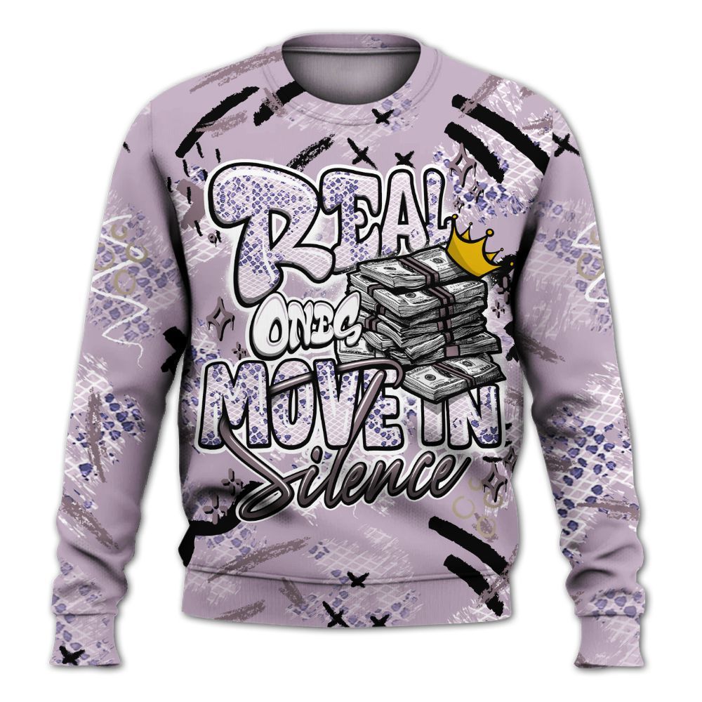 Sweatshirt To Match Air Force 1 Low Purple Snake - Real Ones Move In Streetwear All Over Print
