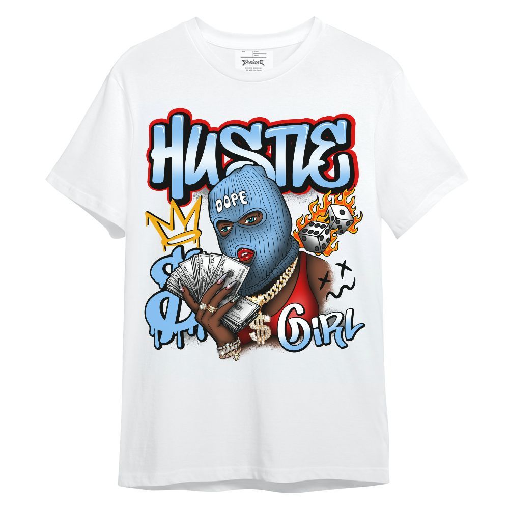 Shirt To Match University Blue 5s - Money Hustles Girl Streetwear Unisex Shirt