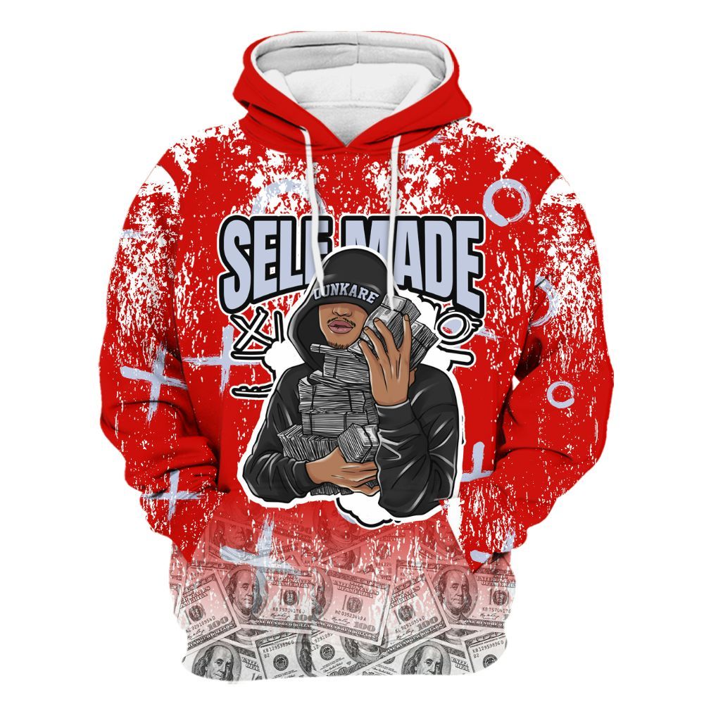 Hoodie To Match Fire Red 6s - Selfmade Unique Drip All Over Print