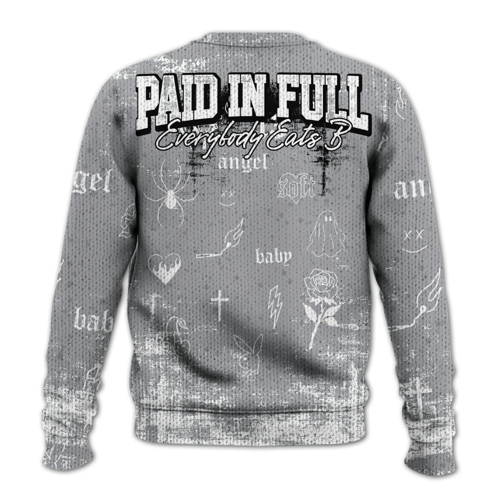 Knitted Sweater To Match White Cement 4s - Paid In Full Money