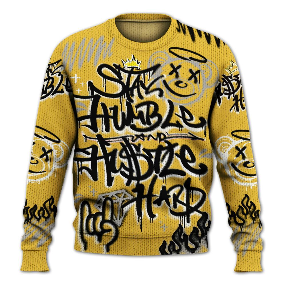 Knitted Sweater To Match Low Yellow Python 11s - Humble Drip Streetwear Graffity
