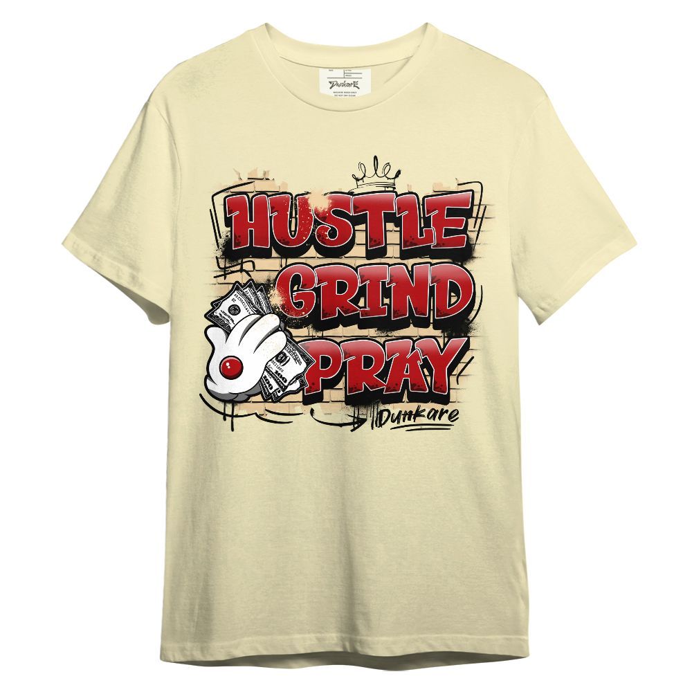 Shirt To Match Dunk Low Strawberry Waffle - Graphic Hustle Grind Pray Unisex Shirt