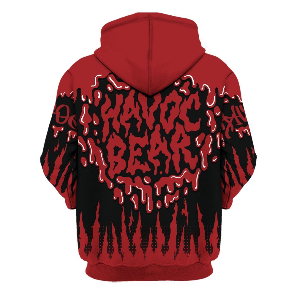 Hoodie To Match Alternate Flu Game 12s Shirt - Havok Bear Dripping All Over Print