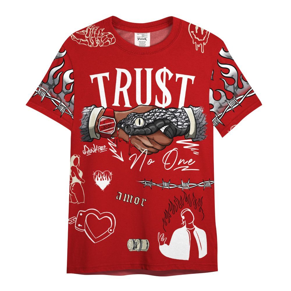 Shirt To Match Cement Grey 3s - Snake Trust No One All Over Print