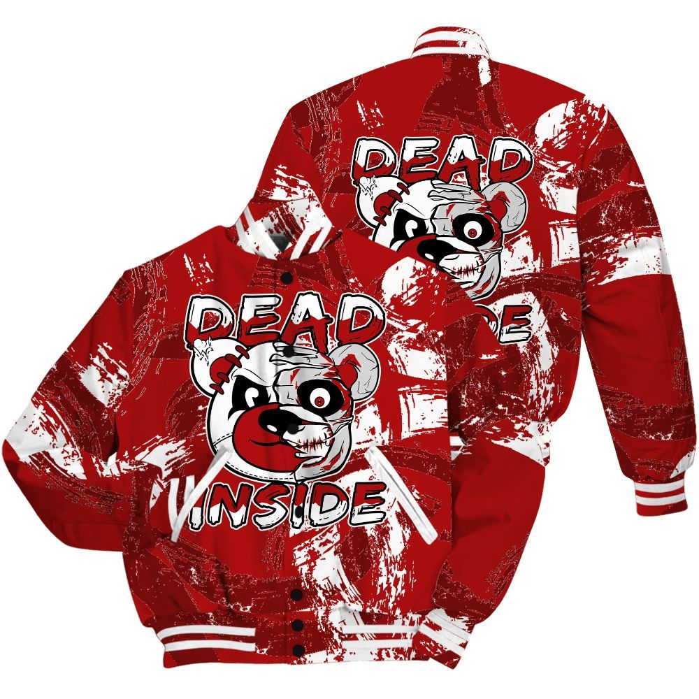 Varsity Jacket To Match Red Taxi 12s Shirt - Lifeless Bear Circle Slpash All Over Print