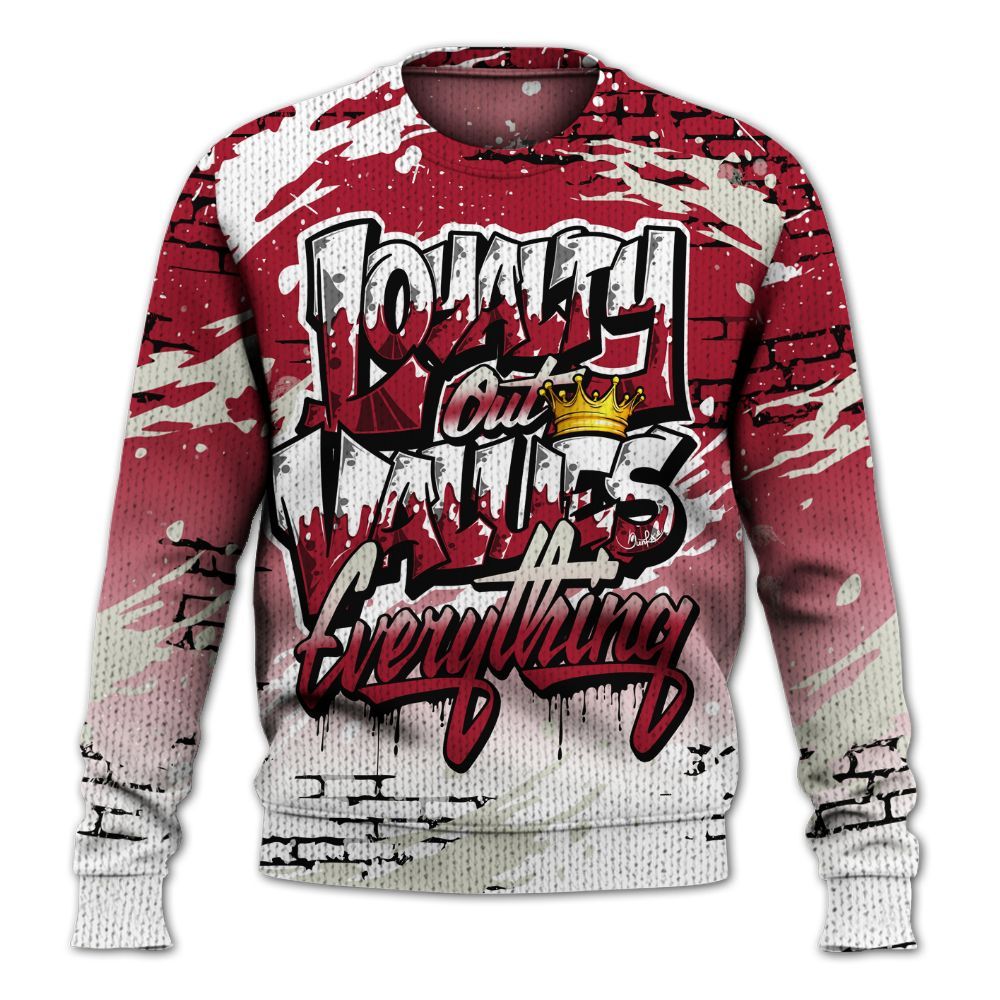 Knitted Sweater To Match High OG Black Toe Reimagined 1s - Values Of Loyalty Drip