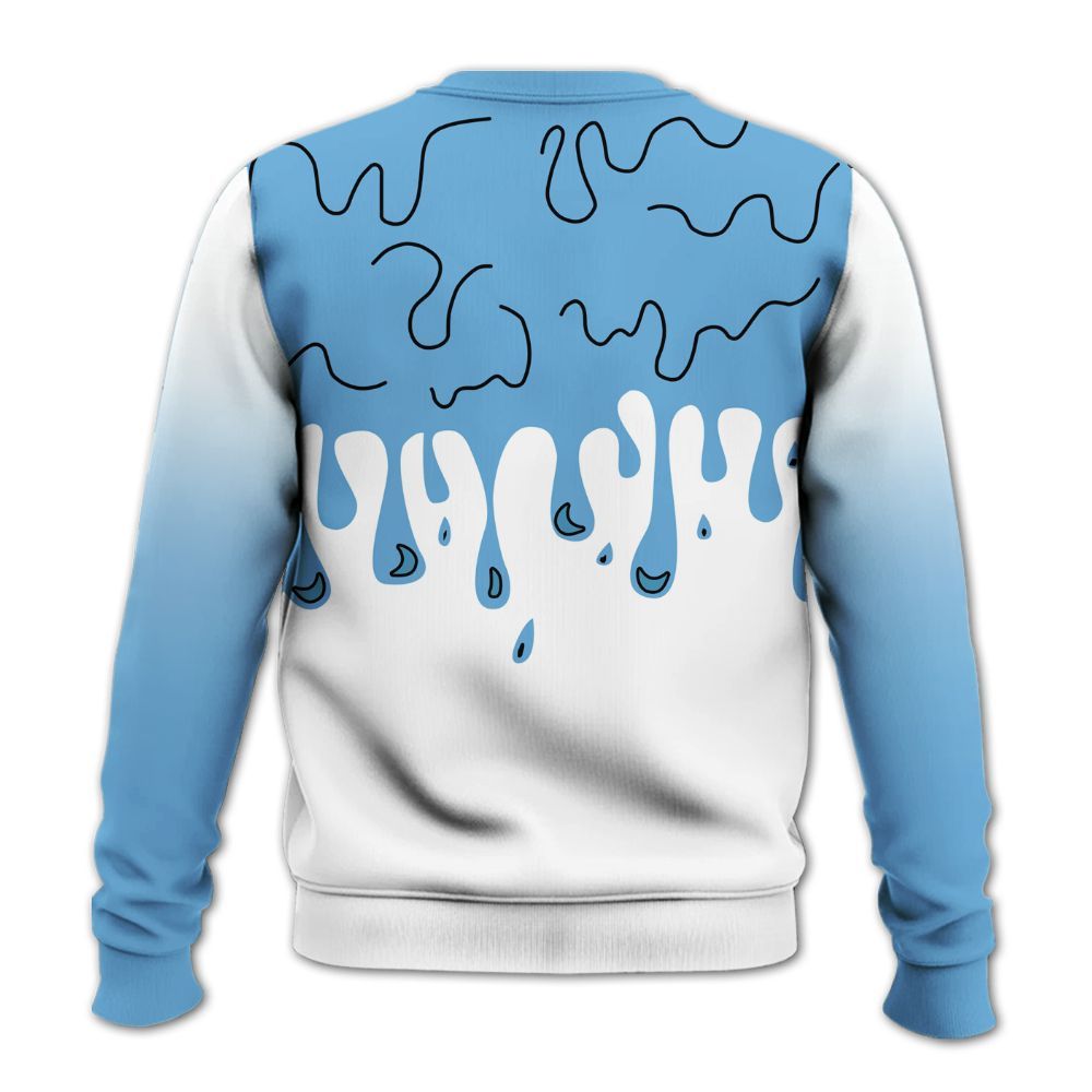 Sweatshirt To Match SB Dunk Low University Blue - Snake Trust No One Drip All Over Print