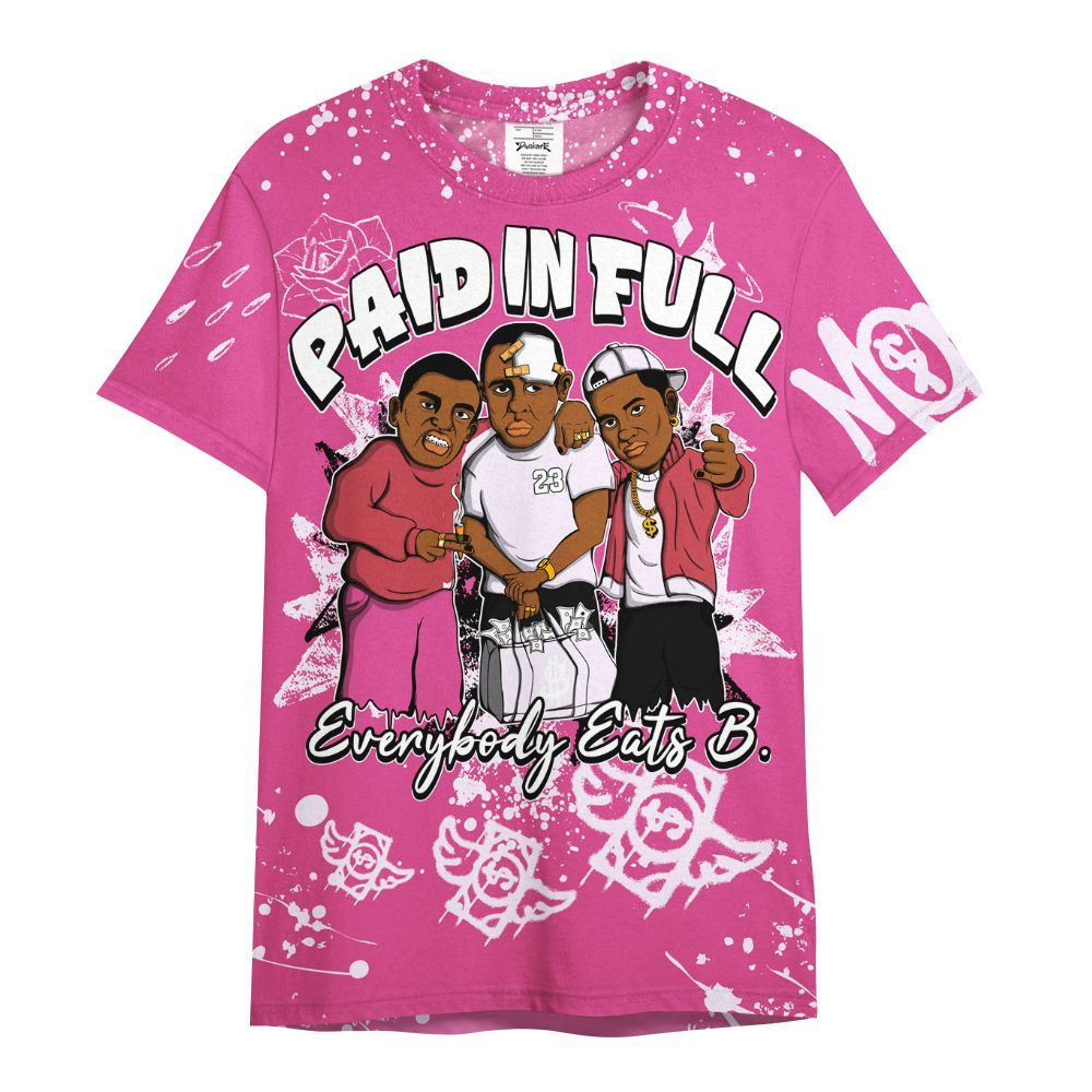 Shirt To Match KD 4 Aunt Pearl - Everybody Paid In Full Crayon All Over Print