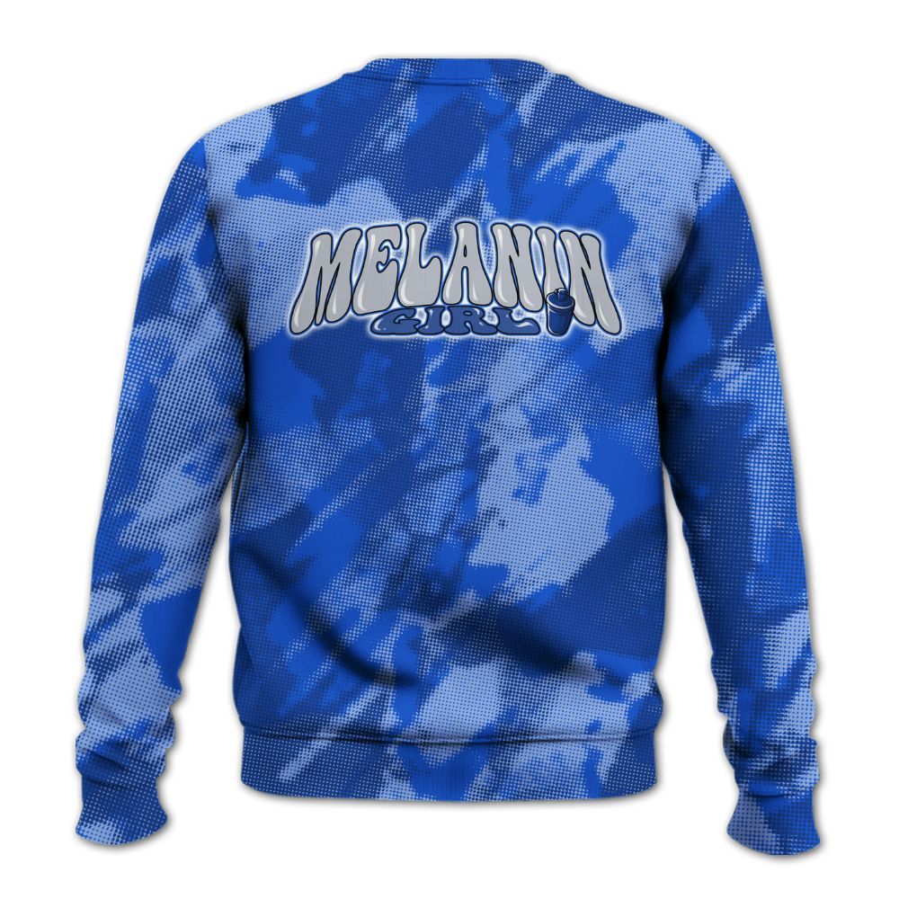 Sweatshirt To Match Air Foamposite One Royal - MelaninGirl Abstract Halftone All Over Print