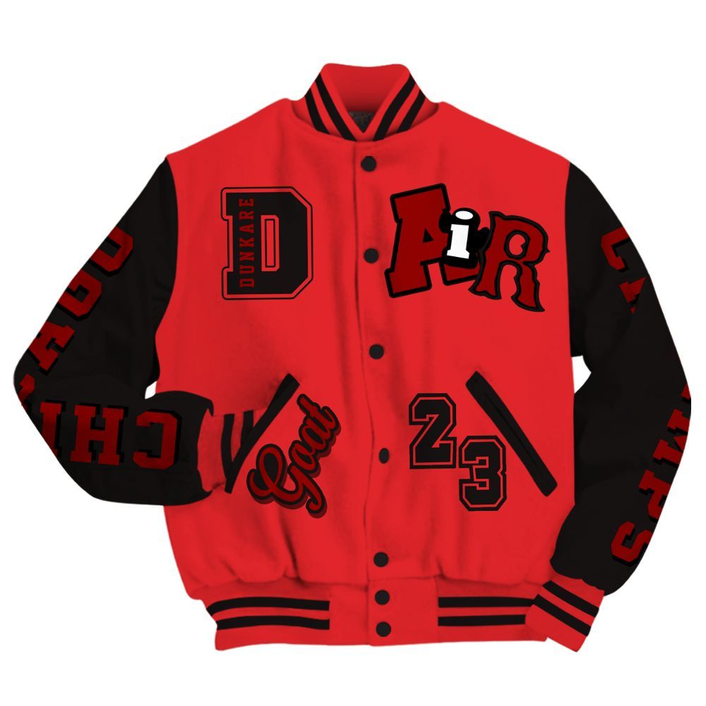 Varsity Jacket To Match Chile Red 9s - AIR Number 23 GOAT All Over Print