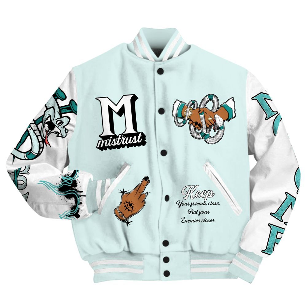 Varsity Jacket To Match KD 4 Easter Mint Candy - Trust No One Crayon All Over Print