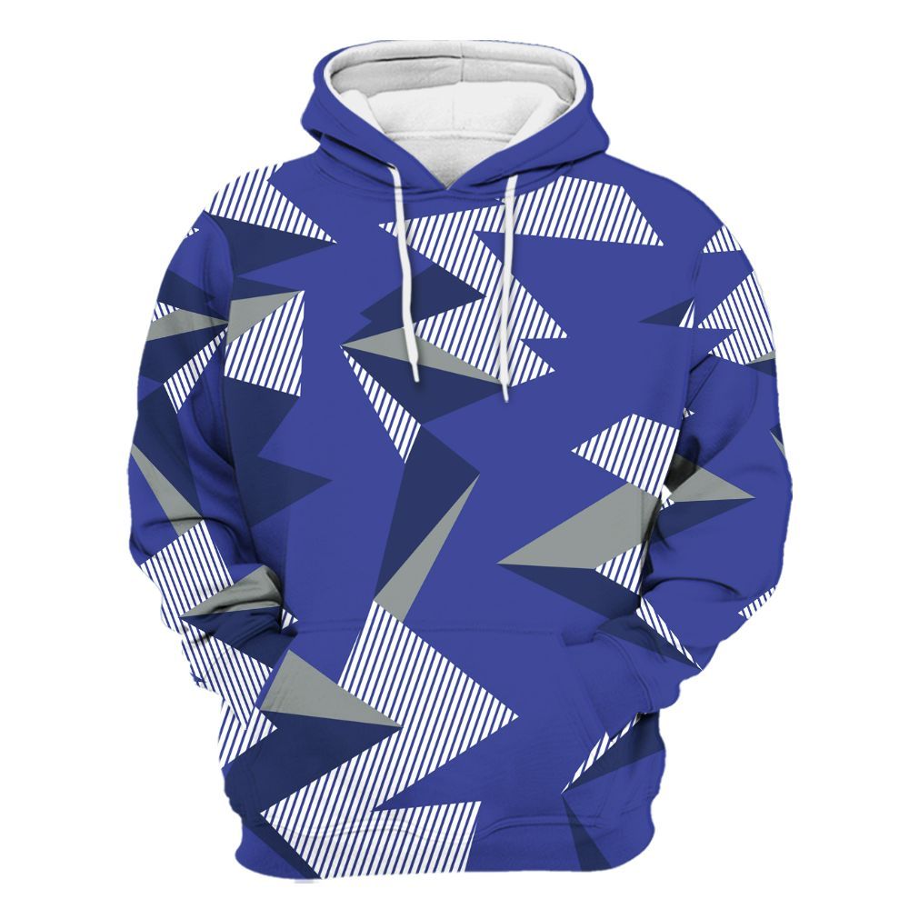 Hoodie To Match Shox TL Royal - Geometric Camouflage Pattern All Over Print