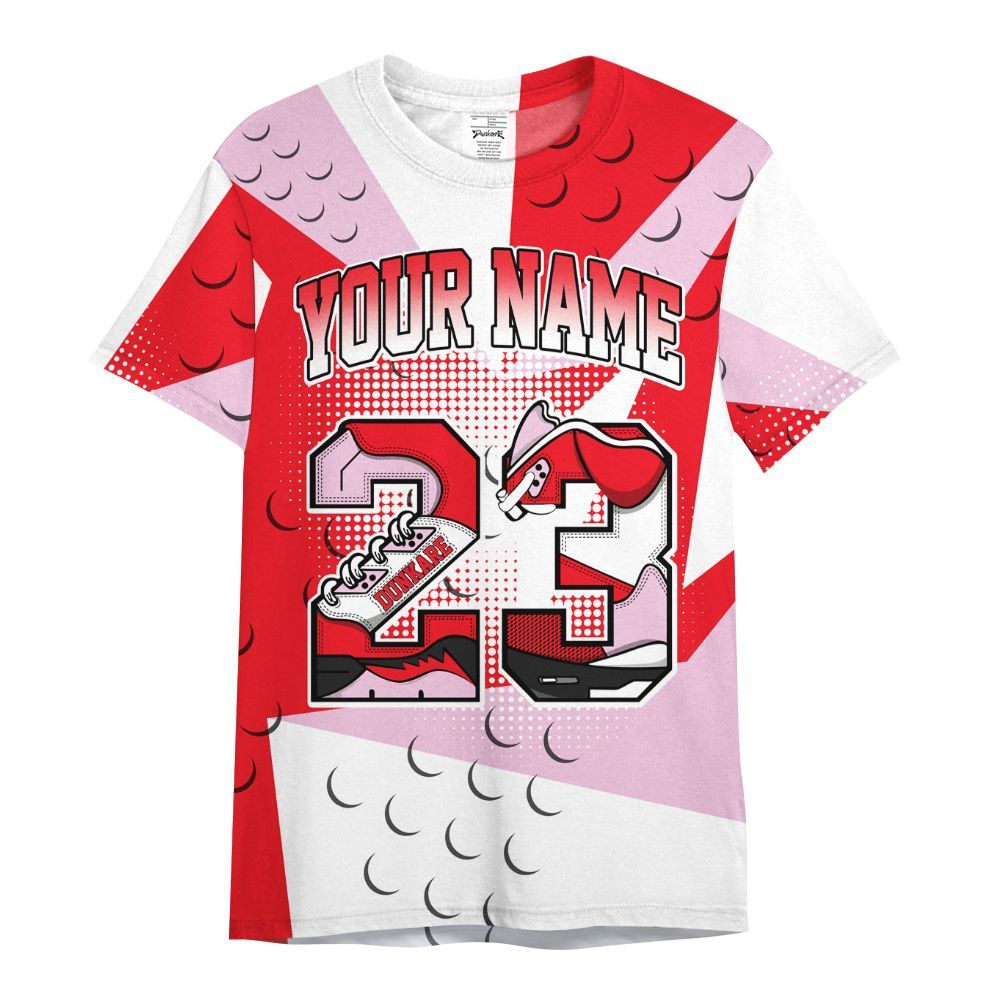 Shirt To Match Zoom Vomero 5 Valentine's Day 2025 - Poly Custom Name Number 23 5s All Over Print