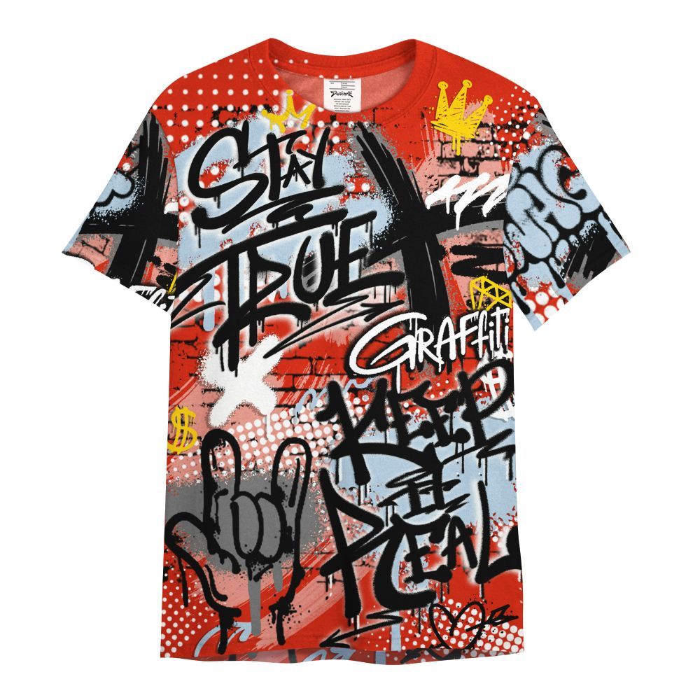Shirt To Match Retro Cherry 11s - True It Real Graffiti Streetwear All Over Print