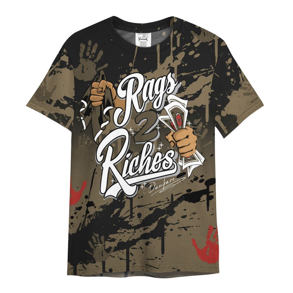 Shirt To Match Olive 9s - Rag 2 Riches All Over Print