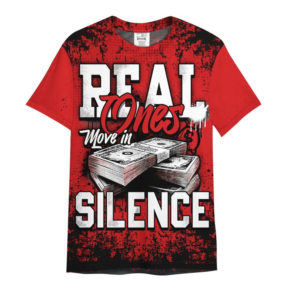 Shirt To Match Low Bred 11s - Move In Silence Money Street Retro All Over Print