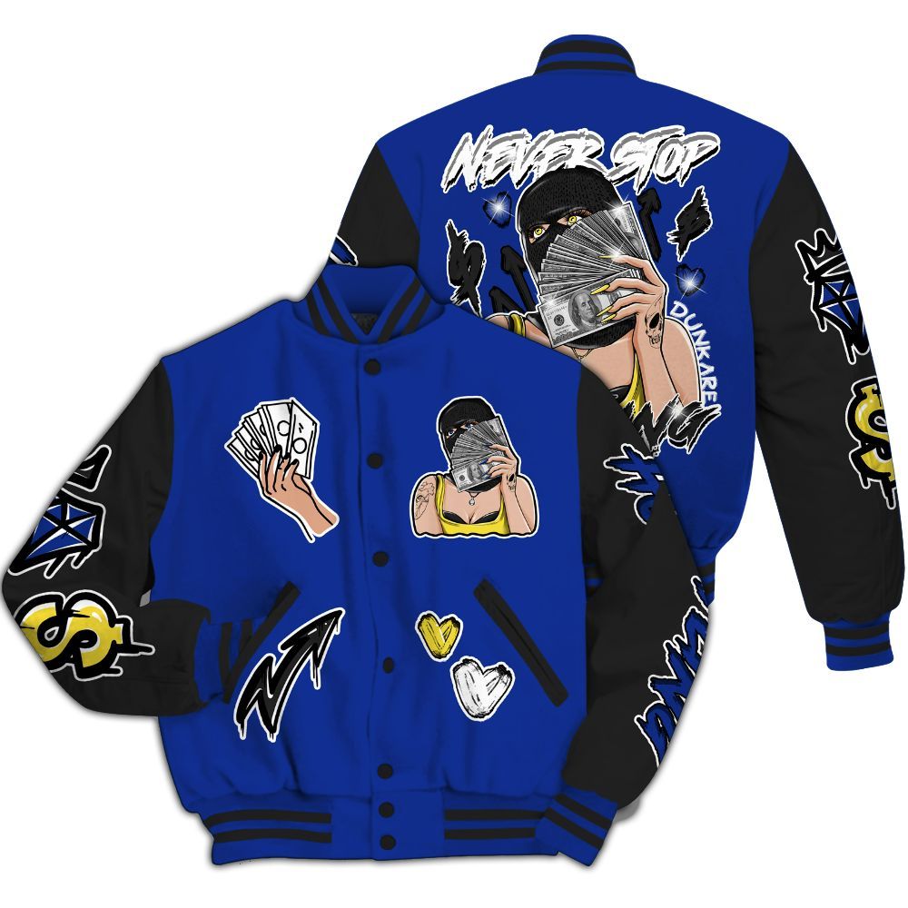 Varsity Jacket To Match Laney 14s - Hustling Unique All Over Print