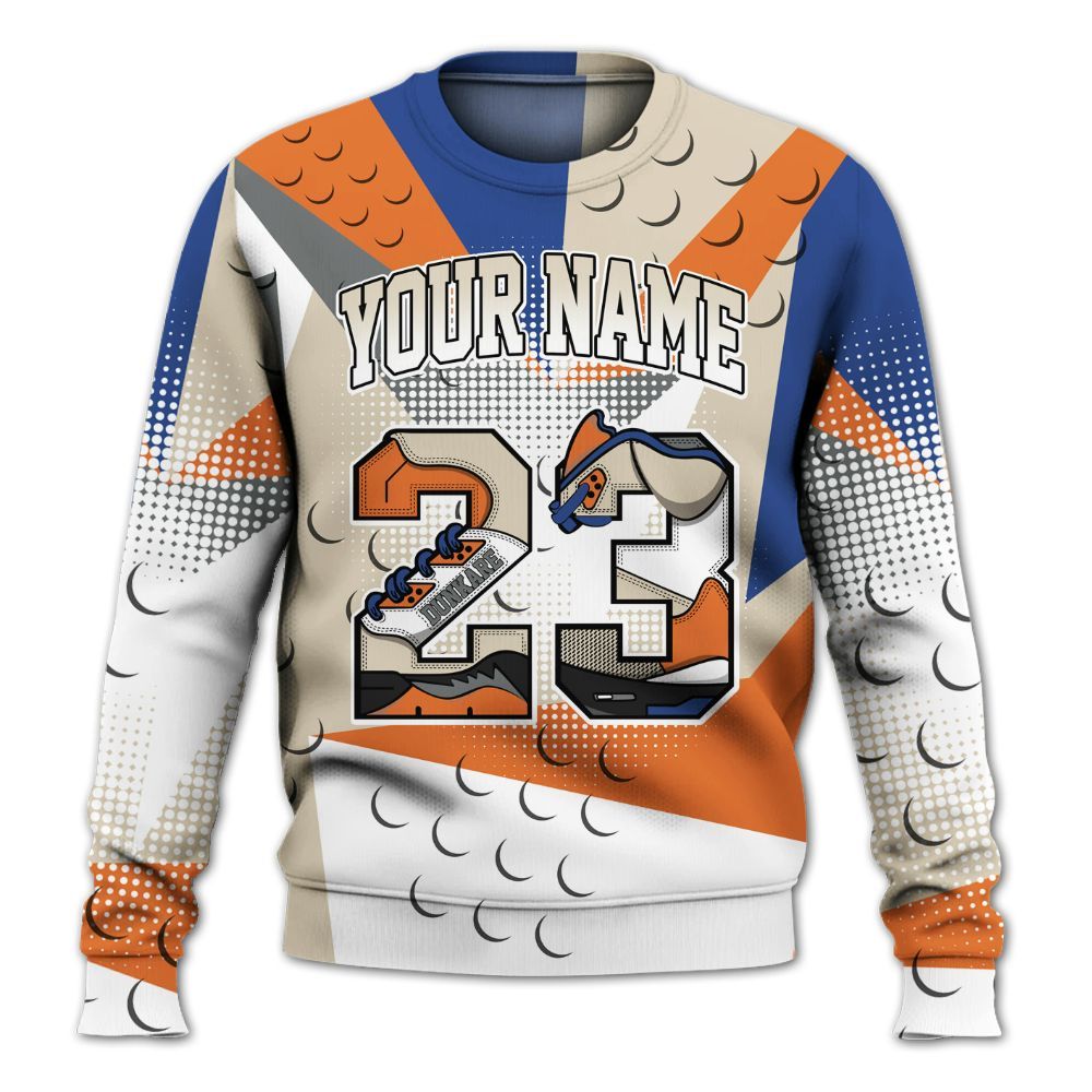Sweatshirt To Match Air Max 90 Rattan Birch - Poly Custom Name Number 23 5s All Over Print